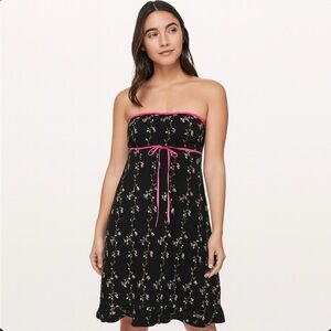 Vintage California Concepts Floral Strapless Dress sz S Y2K WhimsyGoth Coquette